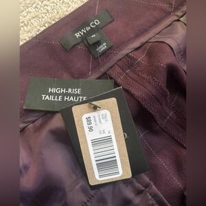 RW&CO. Elegant High-Rise Pants in Deep Purple